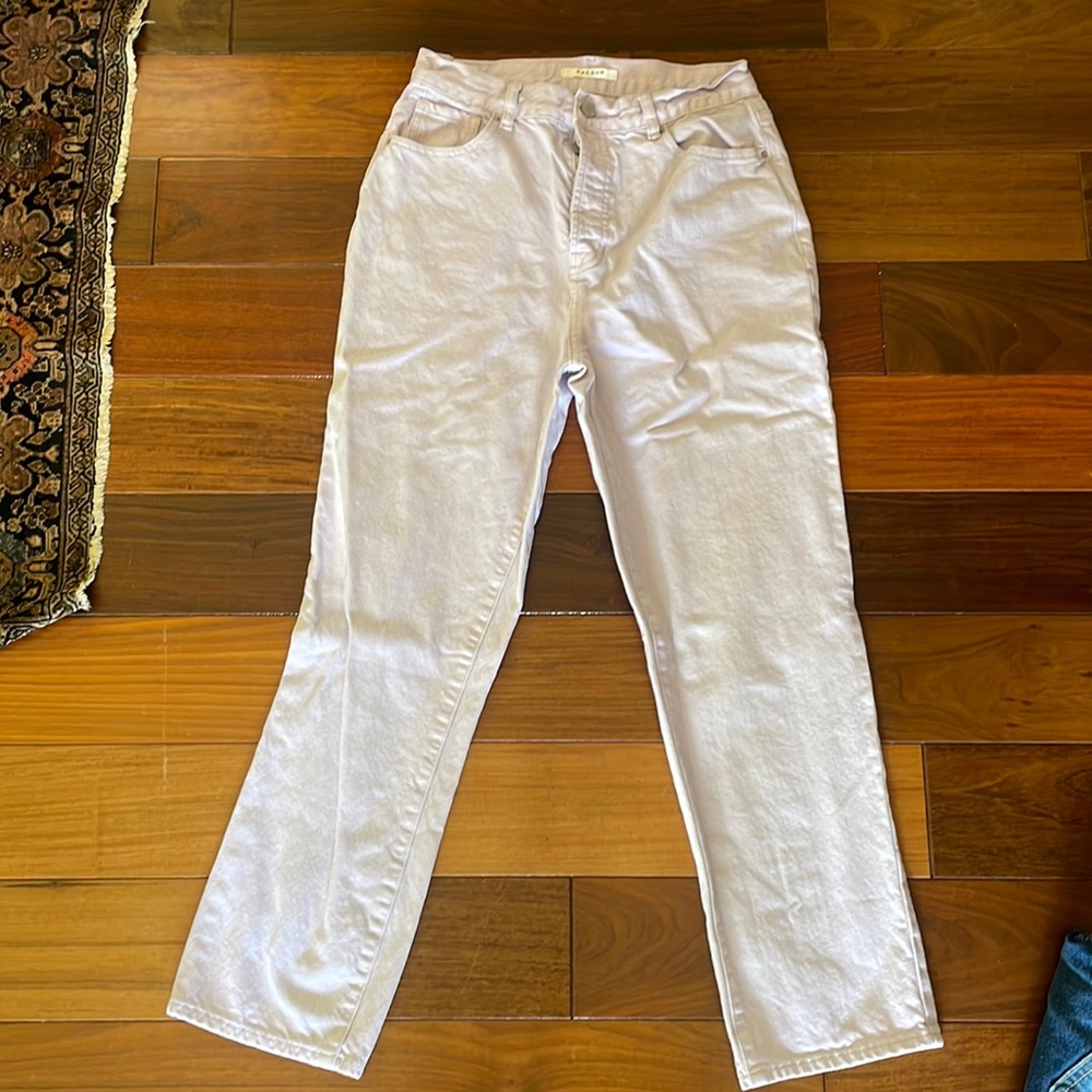 High rise straight leg jeans